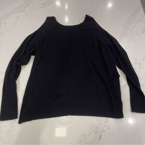 Vince Camuto Cold Shoulder Black Sweater